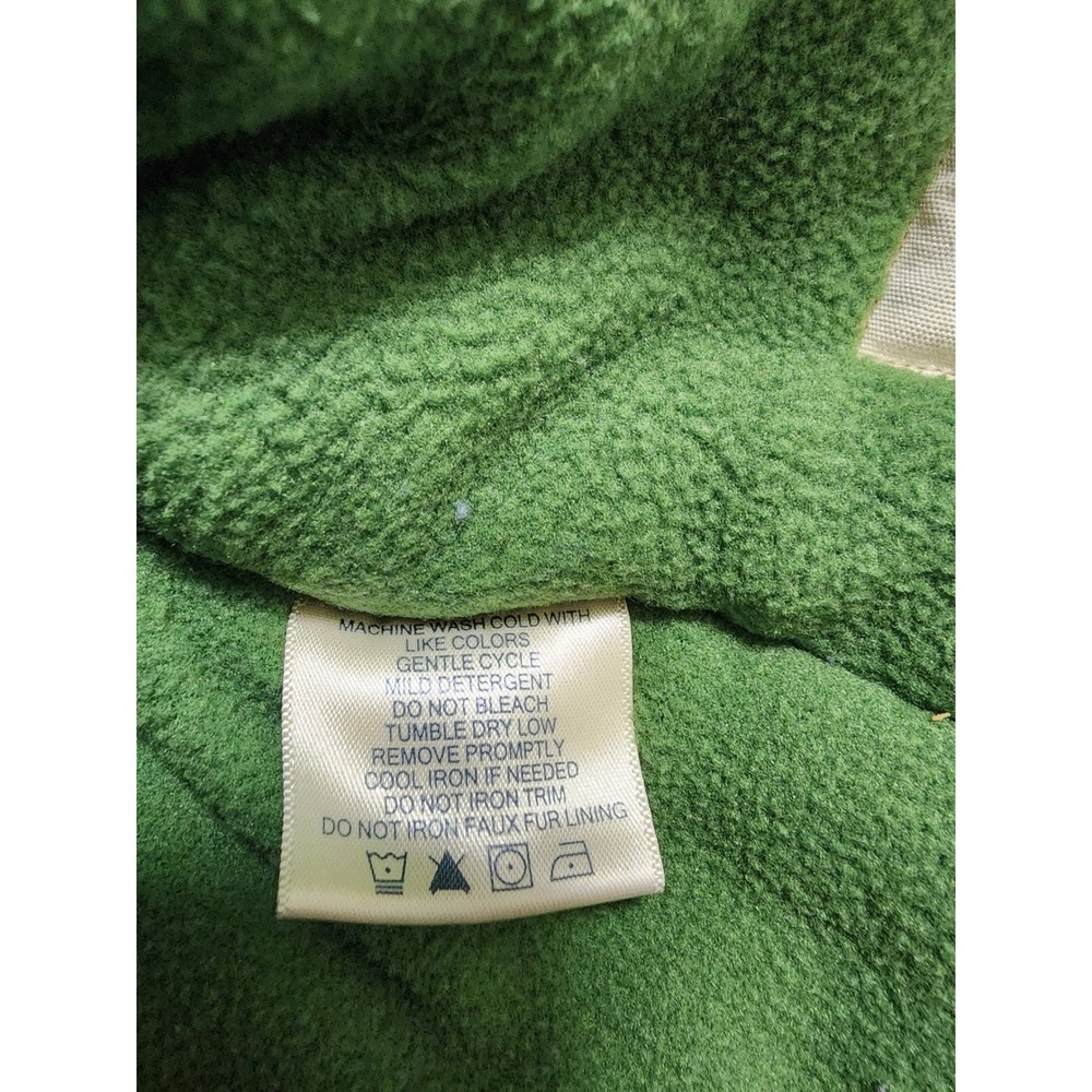 OshKosh Bgosh Boys Green Sherpa Lined Hooded Winter Puffer Parka Jacket 3T - Picture 3 of 8
